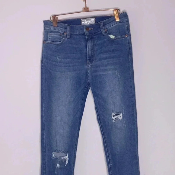 Free People Great Heights Frayed Hem Long Skinny Jeans Size 27 - Picture 3 of 6